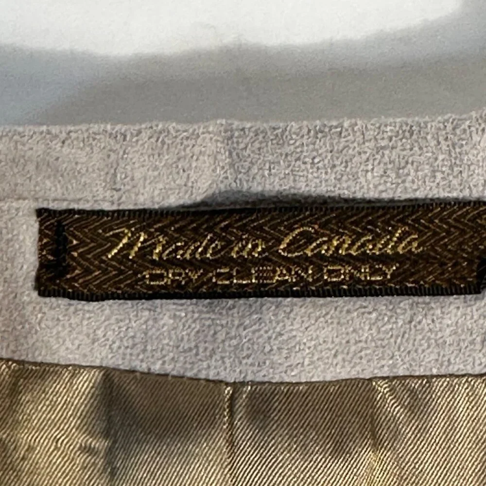 Giorgio Moreschi Vintage Men's Grey Sport Coat 42S Union Made Canada Faux Suede